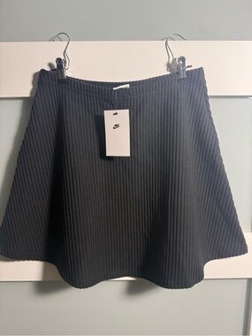 Nike Black Ribbed Skater Skirt